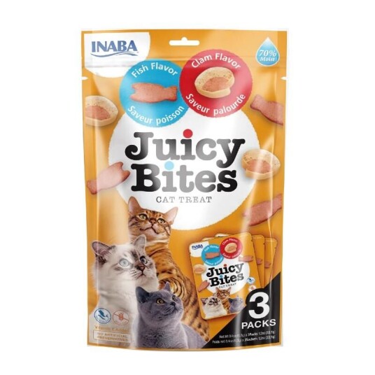 Churu Kattesnacks Juicy Bites Fisk & Musling 3 pk