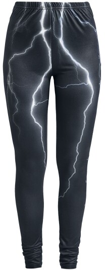 EMP Stage Collection Leggings - Leggings med lynprint - S til XXL - Damer - svart