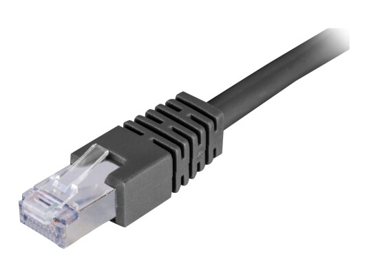 Deltaco Cat6 50m Koblingskabel F/UTP Svart RJ-45