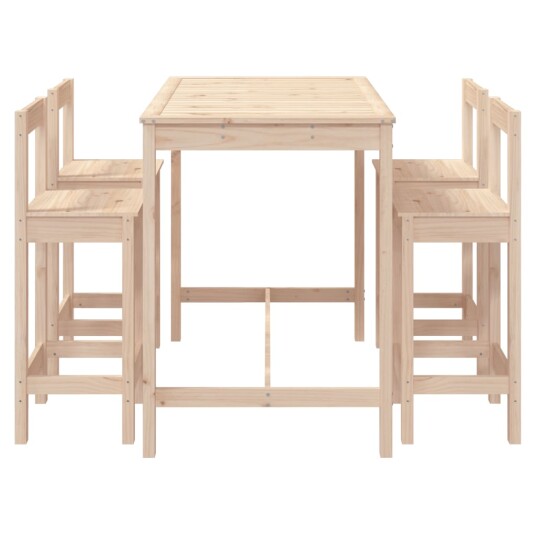 vidaXL Hagebarsett 5 deler heltre furu
