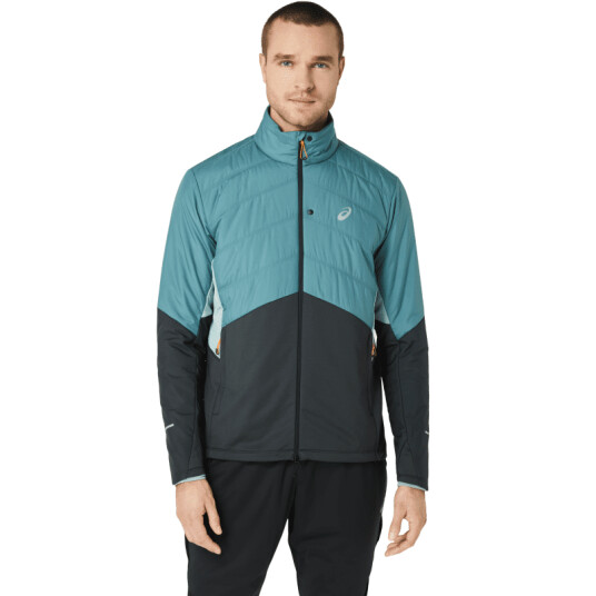 Asics Men's Winter Run Jacket XL, Foggy Teal/Graphite Grey