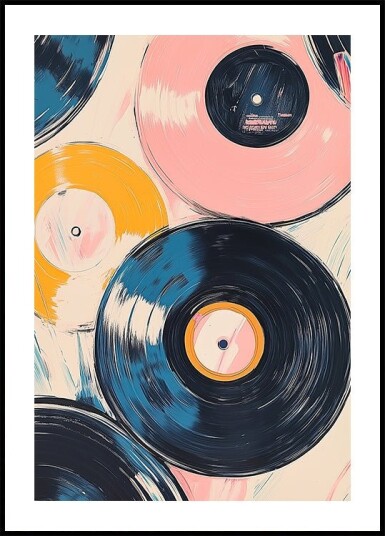 Retro Vinyl Records Plakat Plakat / 40x50cm