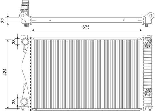 VALEO 701888 Radiator motorkjøling