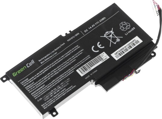 Green Cell Batteri Til Bærbar Pc Tilsvarer: Toshiba Pa5107u-1Brs Litiumpolymer 4-Cellers 2838 Mah Svart TS51