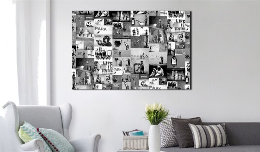 Tavle Banksy: Graffiti Collage 120X80 Artgeist sp. z o. o.