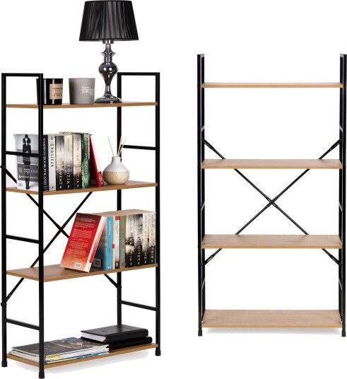 Selgro Bredt trehylle 4 hyller moderne LOFT