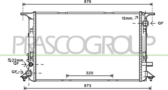 PRASCO AD064R001 Radiator motorkjøling