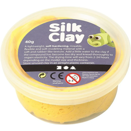 Creativ Company Silk Clay 1 x 40 gr. Gul