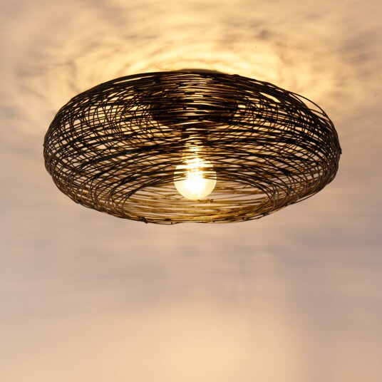 Lindby taklampe Kaviya sort jern Ø 40 cm