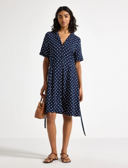 Lindex Woven Mini Dress Navy S