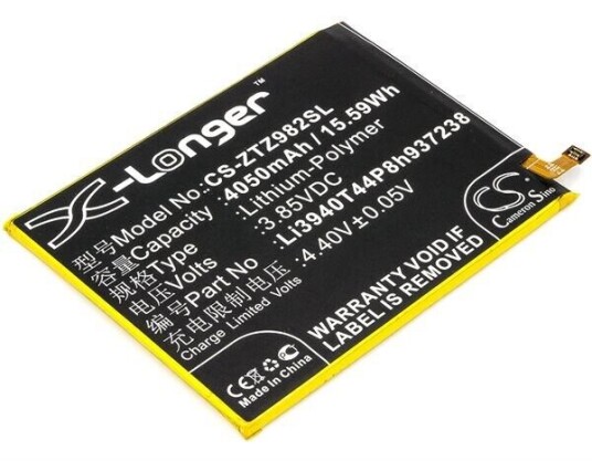 ZTE Blade Z Max batteri (4050 mAh 3.85 V, Sort)