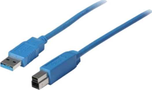 Shiverpeaks Basic-S Usb 3.0-Kabel, A-Plugg - B-Plugg 0,5 M, Kabel Og Plug Blå, Dobbeltskjermet, Maks