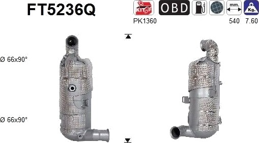 Partikkelfilter AS FT5236Q