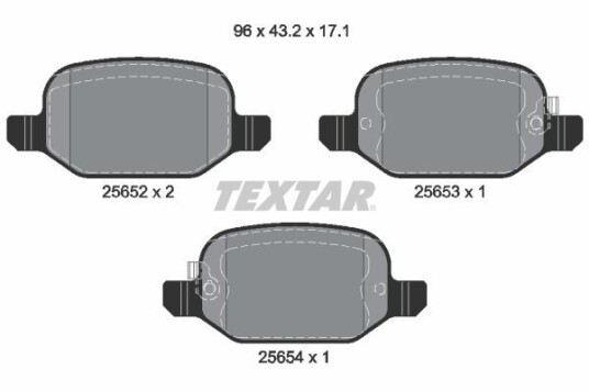 Bremseklosser TEXTAR 2565201 Bremseklosser TEXTAR 2565201