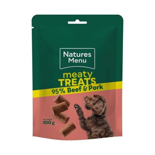 Natures Menu Dog Treat Beef Pork 100G
