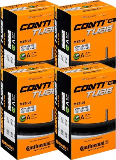 4 stk. Continental 26" Slange 47/62-559 med 40mm auto ventil