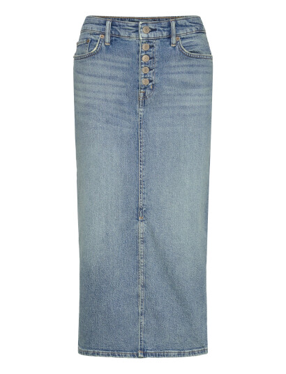Lauren Ralph Lauren Denim Pencil Midi Skirt - Blue - 44