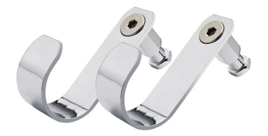 Kupo KS-012 Swivel U Hook 2pk Silver 2stk SuperClamp kroker. Sølvblank