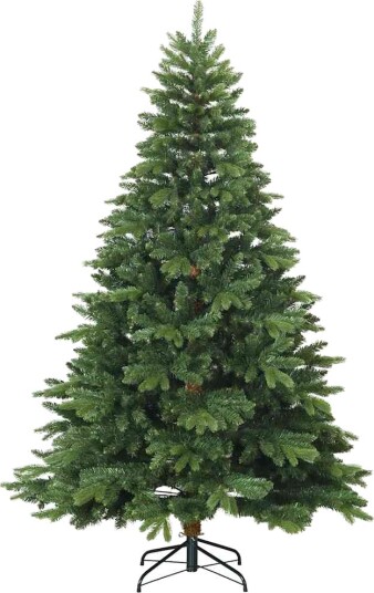  Kunstig juletre med 300 LED med stativ grønn 180 cm PE og PVC