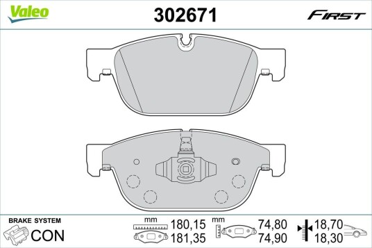 Bremseklosser VALEO 302671