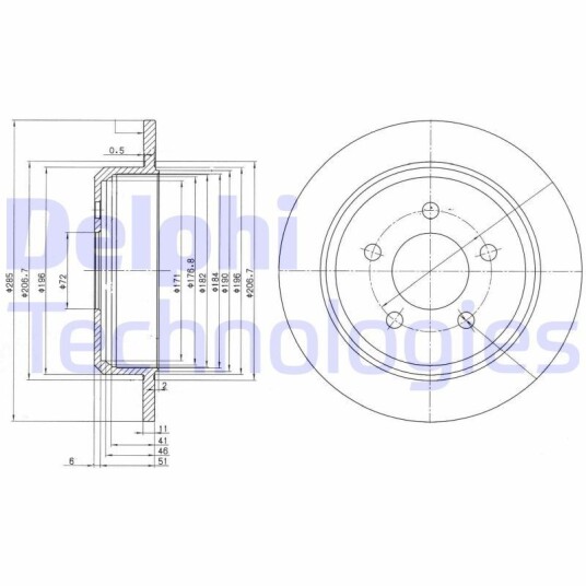 Bremseskive DELPHI BG3073 Bremseskive DELPHI BG3073
