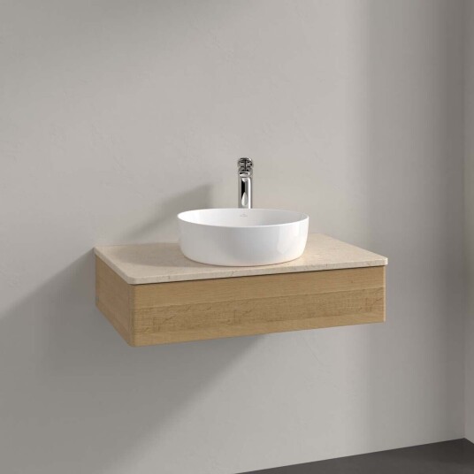 Villeroy & Boch Antao Servantskap med 1 skuff 80x50x19 cm u/lys Eik/Crème