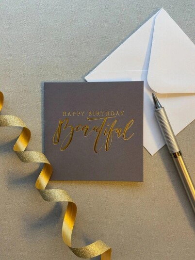 NORWAY DESIGN STUDIO Kort "Happy birthday beautiful"