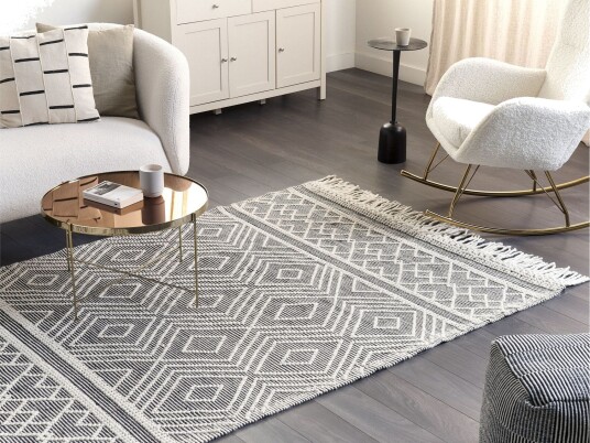 Savuca Ullteppe 160x230 cm - Svart/hvit