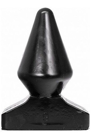 All Black Vinyl Anal Plug 18,5 cm
