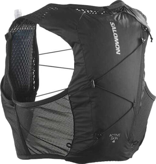 Salomon Active Skin 4 Set, Ryggsekk, Black/Metal L Salomon Active Skin 4 Set, Ryggsekk, Black/Metal L