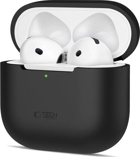 Tech Protect AirPods 4 silikonetui   svart