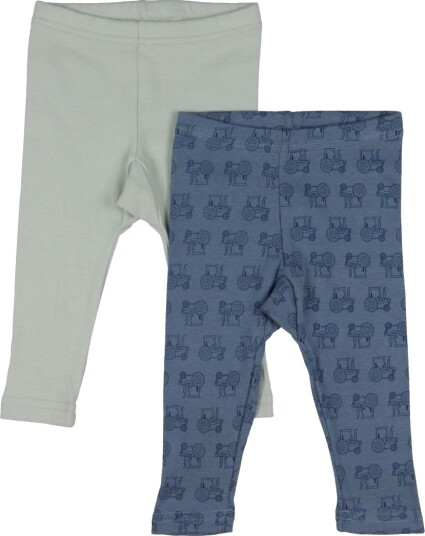 Pippi Leggings W.aop (2-Pack) Blue 62