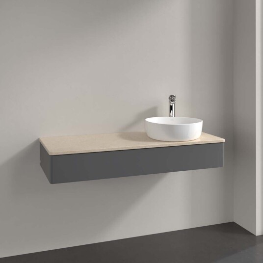Villeroy & Boch Antao Servantskap med 1 skuff 120x50x19 cm u/lys Antrasitt/Crème