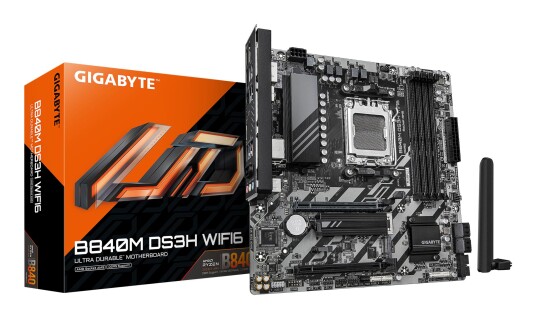 Gigabyte B840M DS3H Micro ATX Hovedkort med Wifi6 og Socket AM5