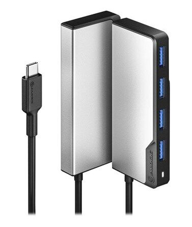 ALOGIC USB-C Fusion SWIFT 4-in-1 Hub USB-hub - 4 porter - Grå