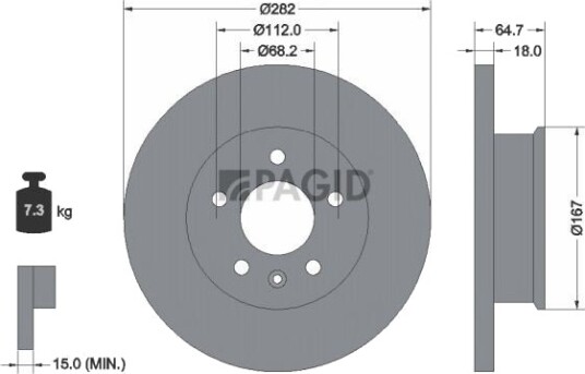 PAGID 53926N Bremseskive PAGID 53926N Bremseskive