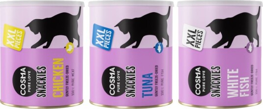 Cosma Snackies XXL Maxi Tube Kattesnacks Blandet Tunfisk/Kylling/Hvitfisk 490g