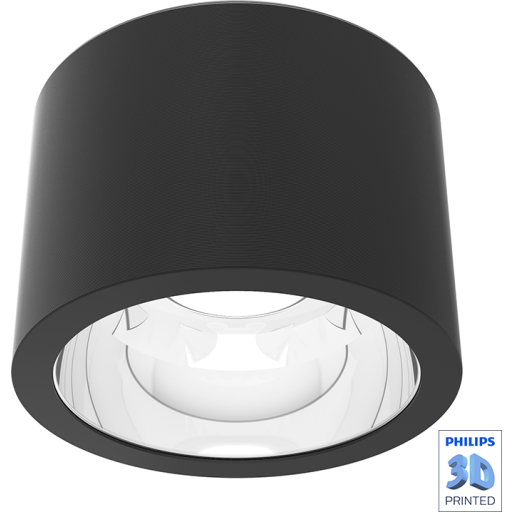 Philips KT serien Downlight Utenpåliggende montert 2000lm/830 PSE PCC Black 3D