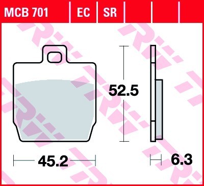 Bremseklosser TRW MCB701