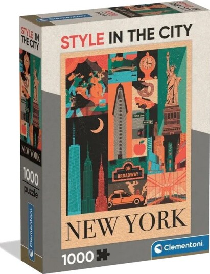 Clementoni Puzzle Style in the City New York Compact Box 1000 pieces 2D Puslespill