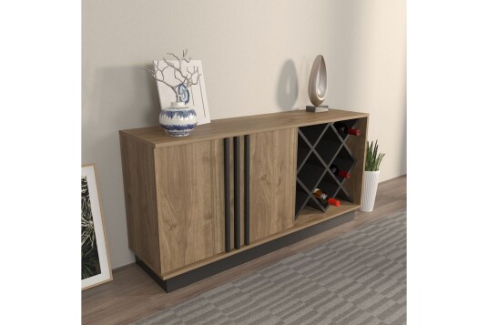 Dasina Konsollbord 148 cm Valnøtt/Sort