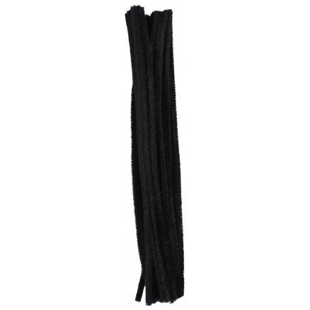 Craft Line Piperenser Svart 6mm 30cm 25 stk Craft Line Piperenser Svart 6mm 30cm 25 stk