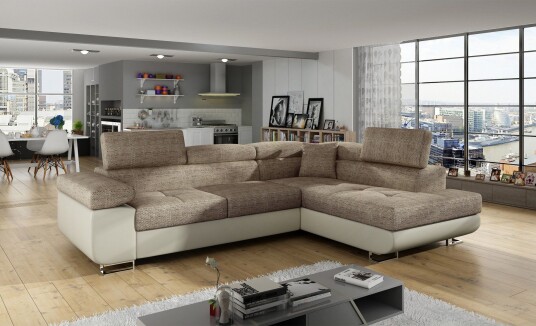 Bobis Sovesofa med Sjeselong Høyre   Beige
