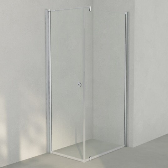 INR Iconic Nordic Rooms Dusjhjørne Linc 13 Original Matt Aluminium / 70x100cm Klart Glass