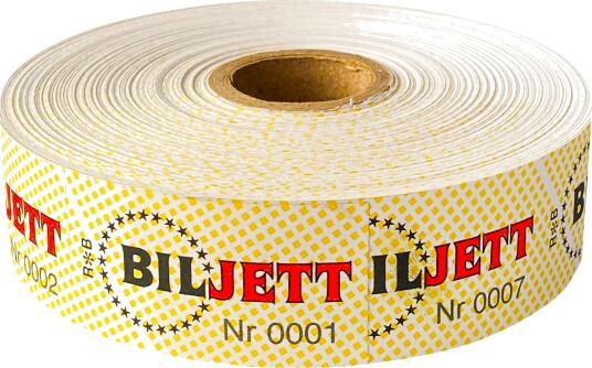 Ring Bingo Billetter på rull Gul 7036-gul Ring Bingo Billetter på rull Gul 7036-gul