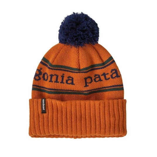 Patagonia Kids Powder Town Beanie Redtail Rust Patagonia Kids Powder Town Beanie Redtail Rust