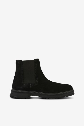 Tommy Hilfiger Boots Hilfiger Suede Zip Chelsea Svart