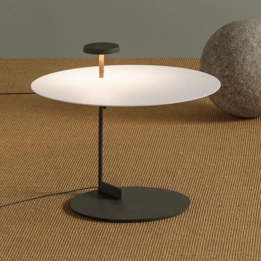 Flat LED gulvlampe 43 cm hvit dimbar   Vibia   Stue   Skandinavisk   Metall