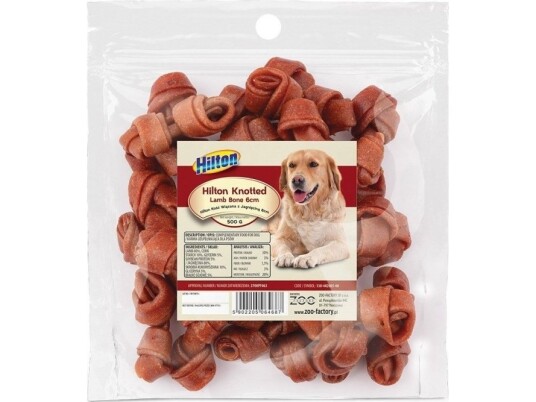 Hilton Knotted Lamb Bone 6 cm Hund Tygge 500G