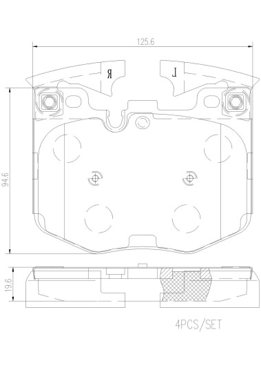 Bremseklosser BREMBO P06099NX